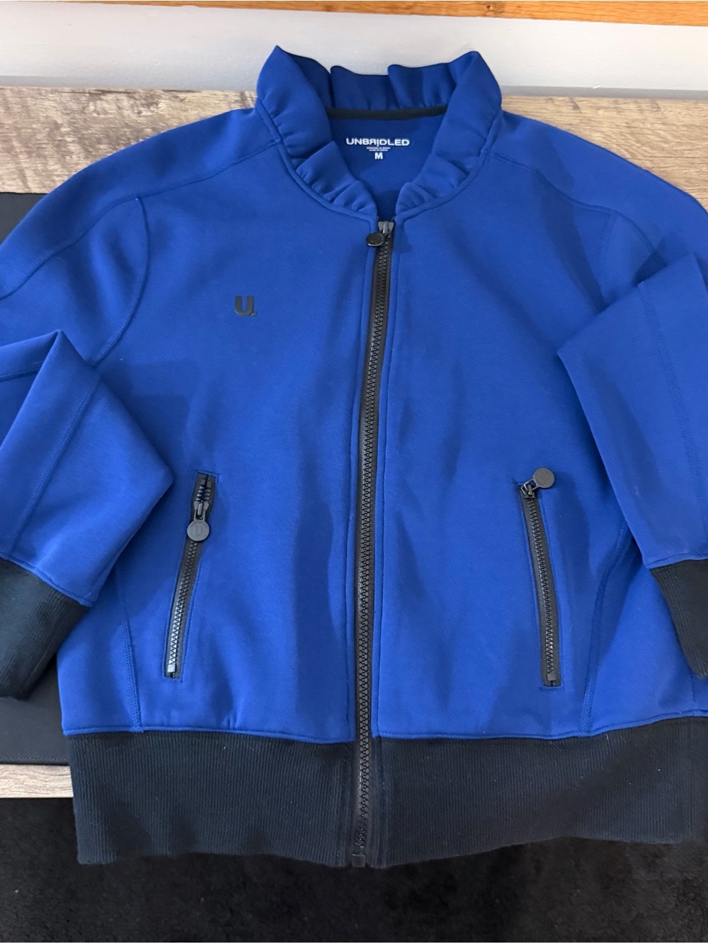 Unbridled Women's Zip-Front Royal Blue Sweater Vest